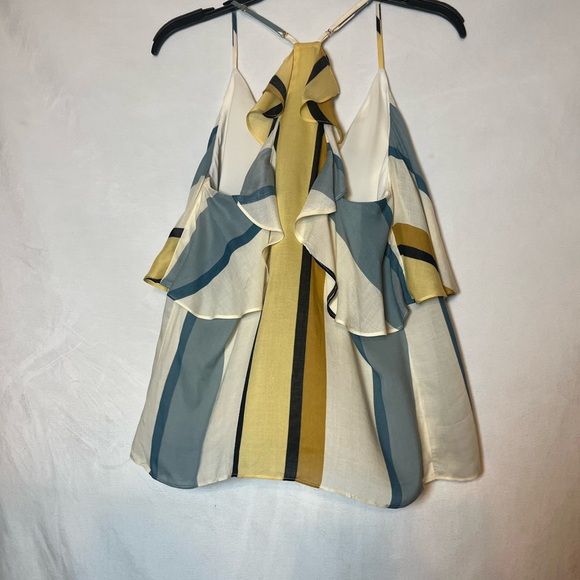 Amanda Uprichard Yellow and Black Striped Top. Size S - Picture 3 of 4